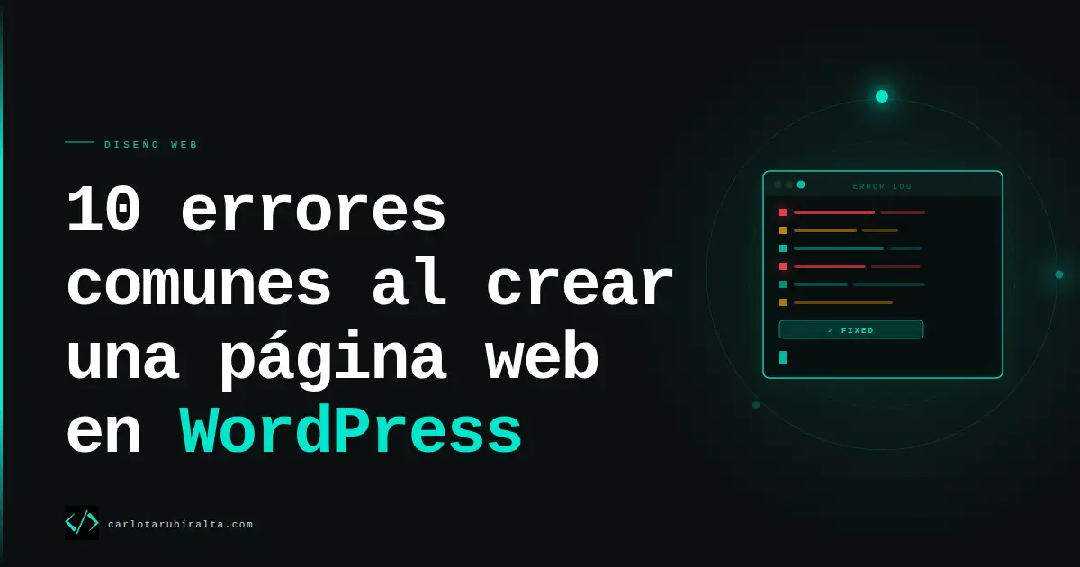 Errores comunes al crear una web en WordPress